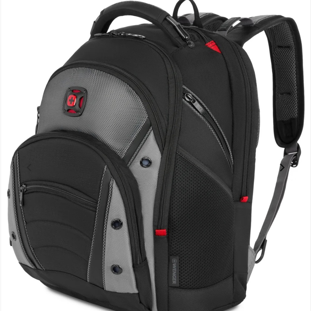 SwissGear Synergy Black and Gray Backpack with Padded Straps
